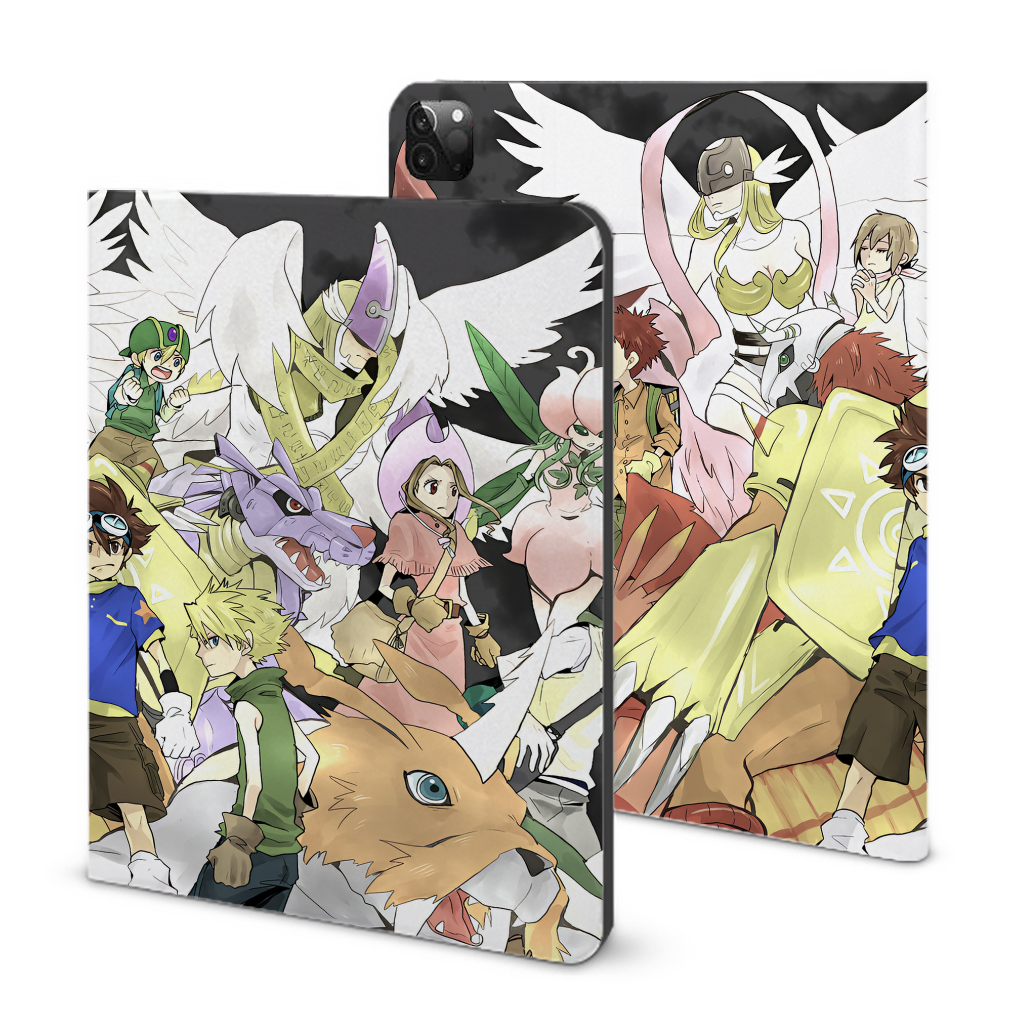 （画像用） Digimon デジタルモンスター/デジモン IPadケース ペンホルダー付き ブックスタイルデザイン